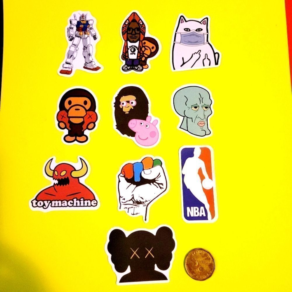 3/$20 brand new 10pcs waterproof funny stickers